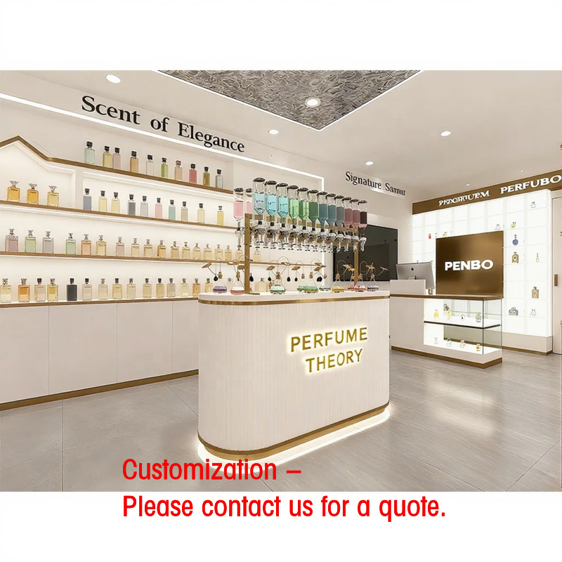 Perfume In Fragrance Shop - Maßgefertigte Beleuchtete Parfüm-Vitrine Hochwertige Parfümerie-Ausstellungsmöbel Parfümerie-Design