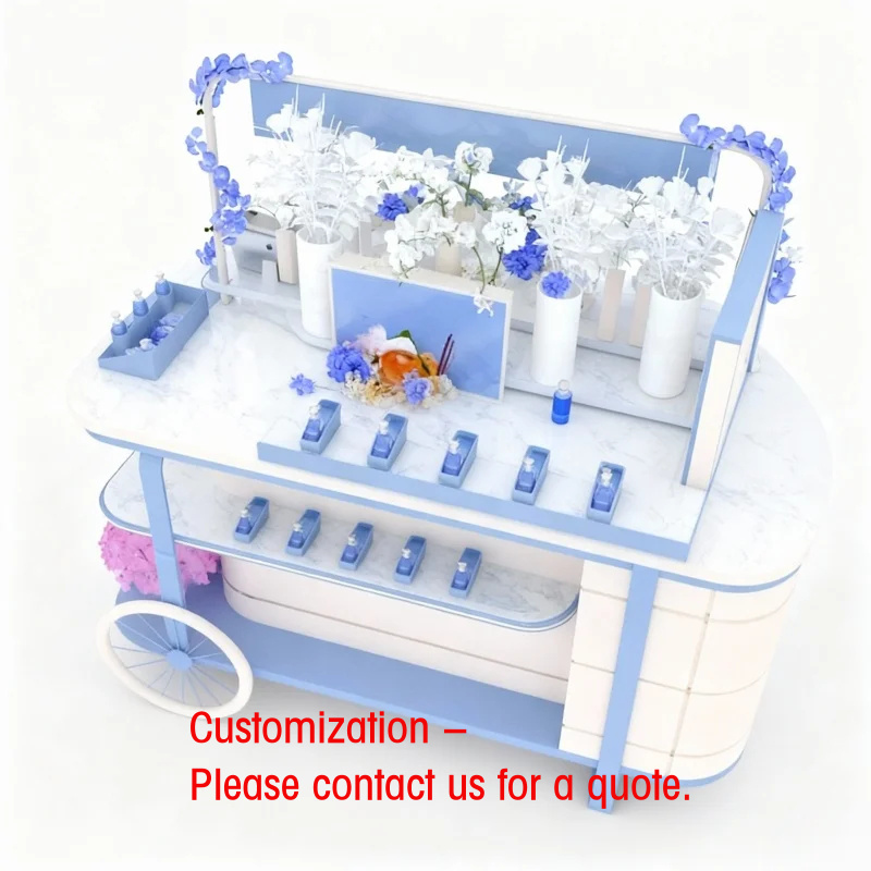 Perfume Fragrance Bar - Maßgefertigter Moderner Duft-Präsentationsständer Make-up-Bar Kosmetik-Kiosk Wagen-Ideen